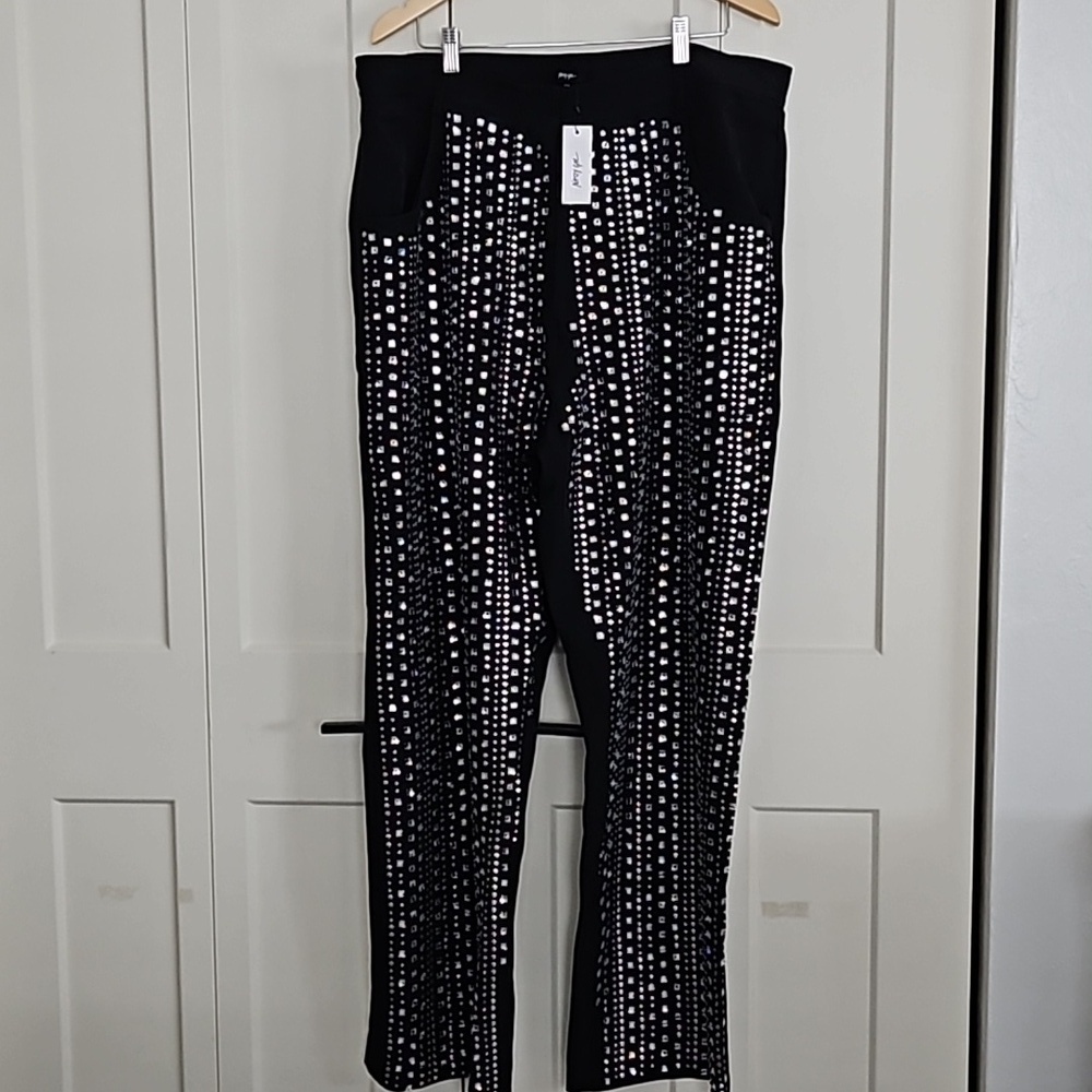 CLEARANCE Nasty Gal Hotfix Tailored Trouser - Size 16, NWT - Picture 4 of 8